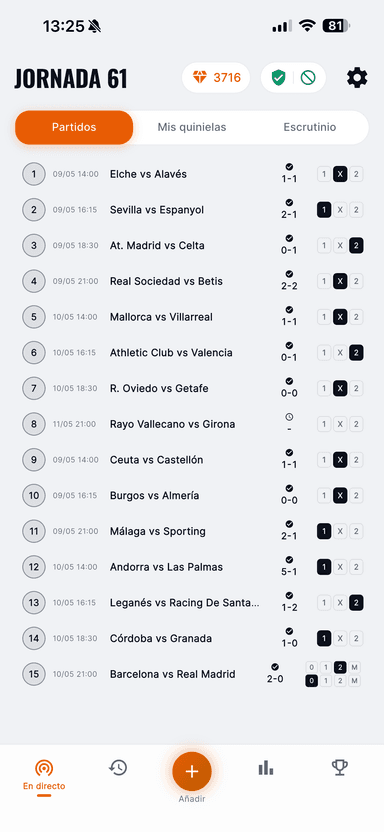 Quiniela Live app