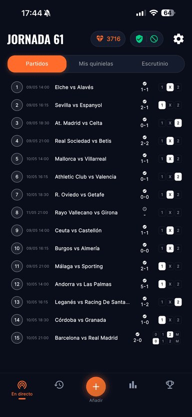 Quiniela Live app